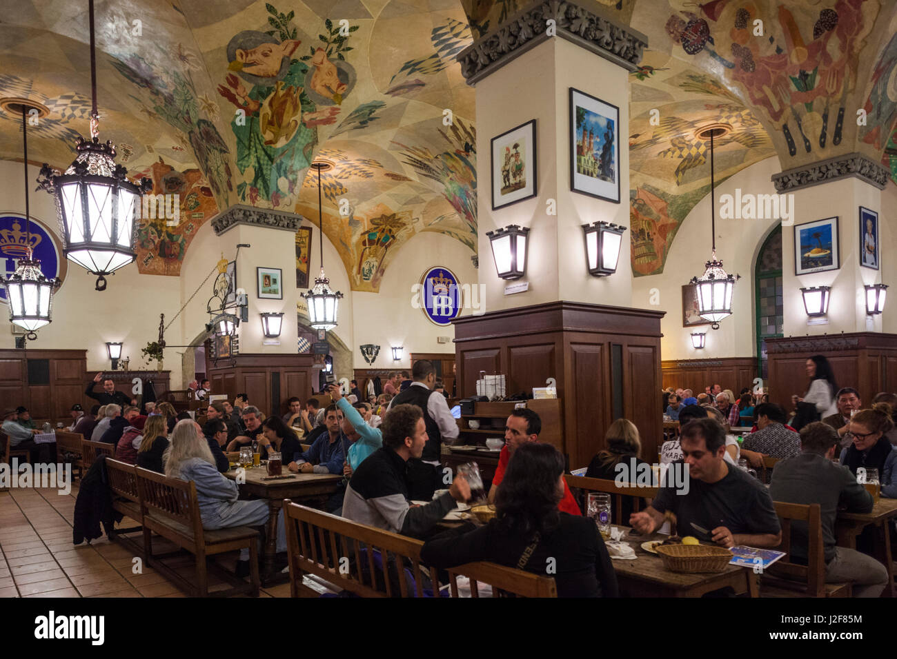 Germany, Bavaria, Munich, Hofbrauhaus, oldest beerhall in Munich, built ...