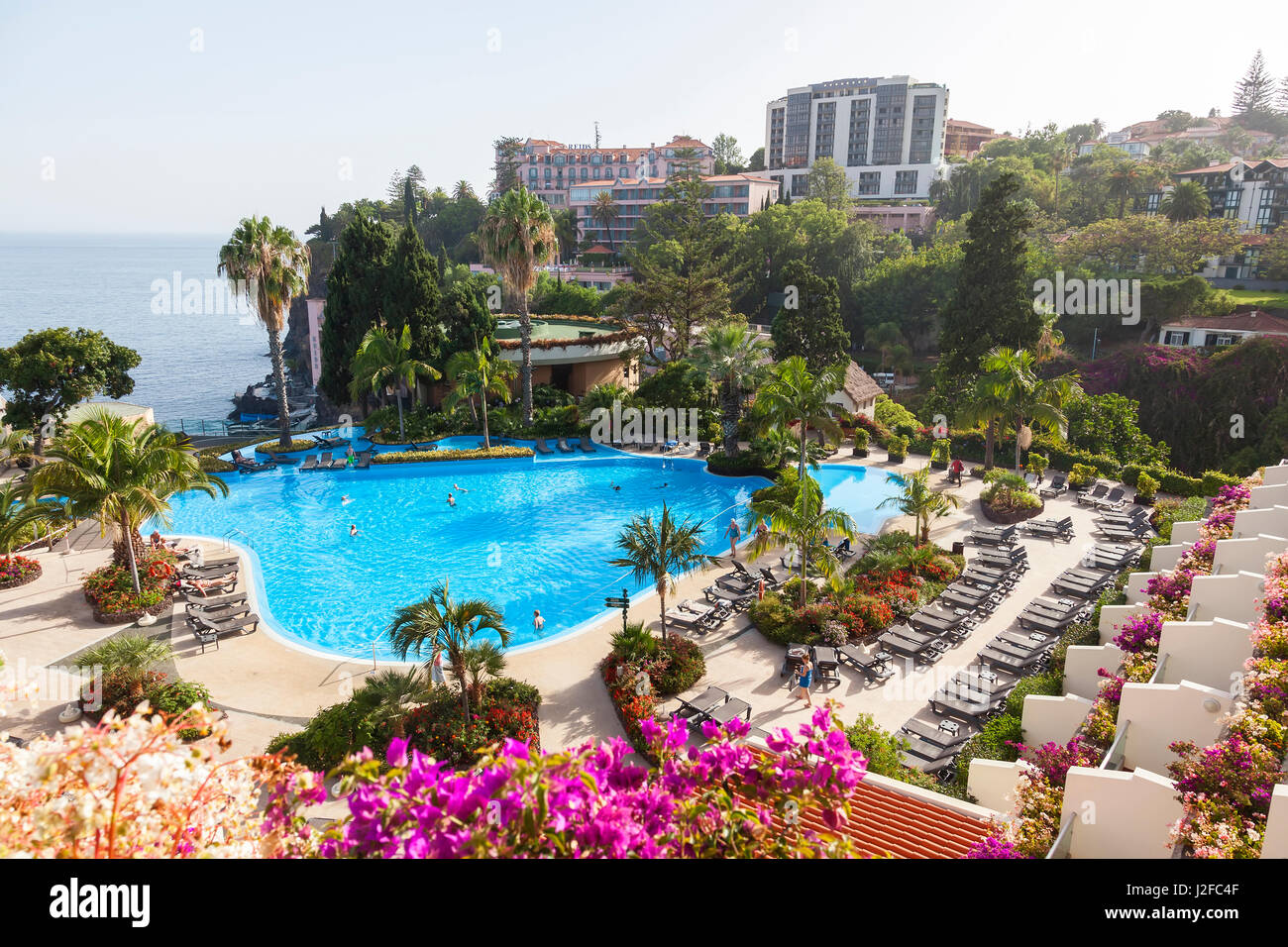 Reid's Palace Hotel from Carlton Hotel, Funchal, Madeira, Portugal