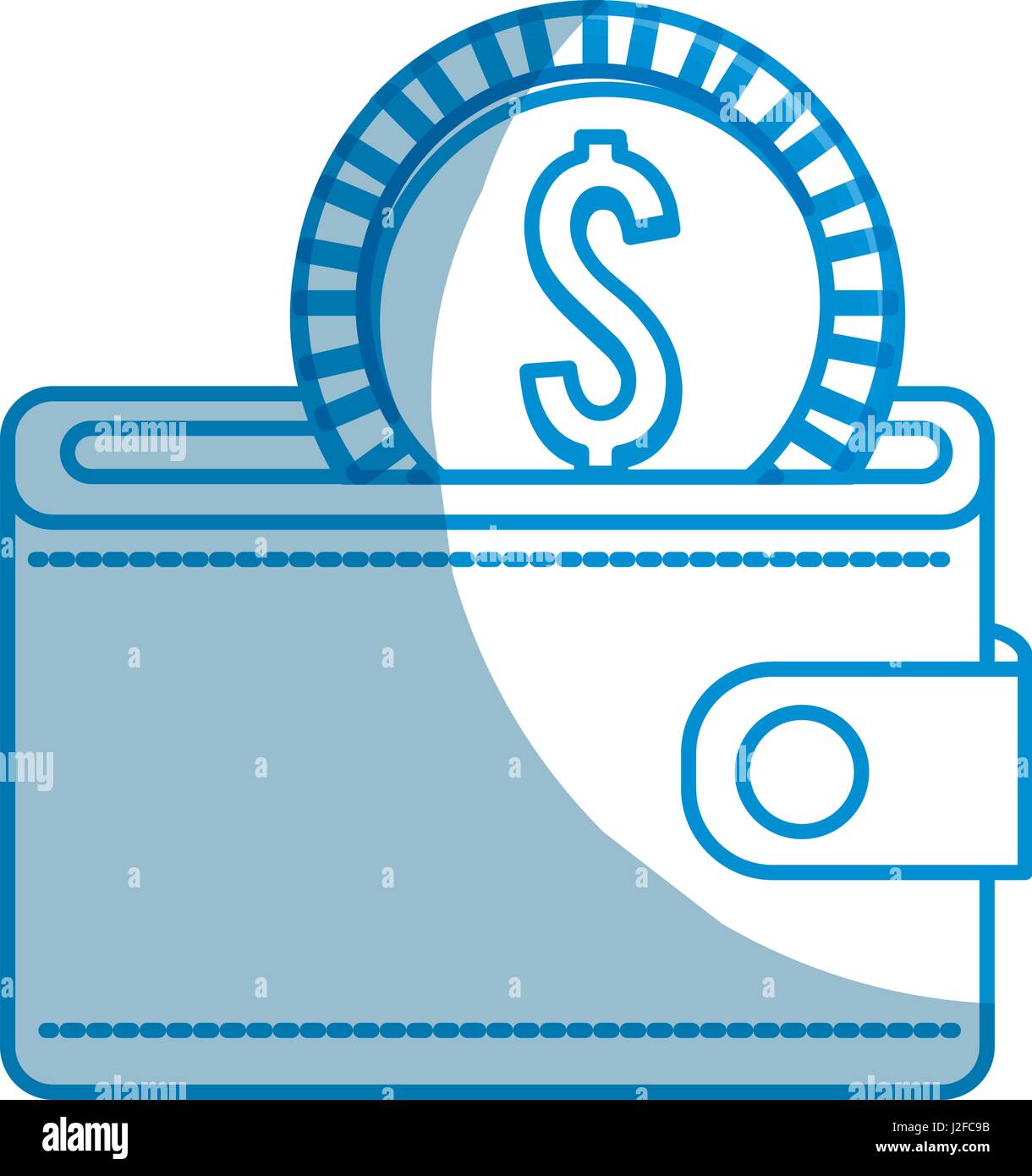 contour wallet with coin money inside Stock Vector Image & Art - Alamy