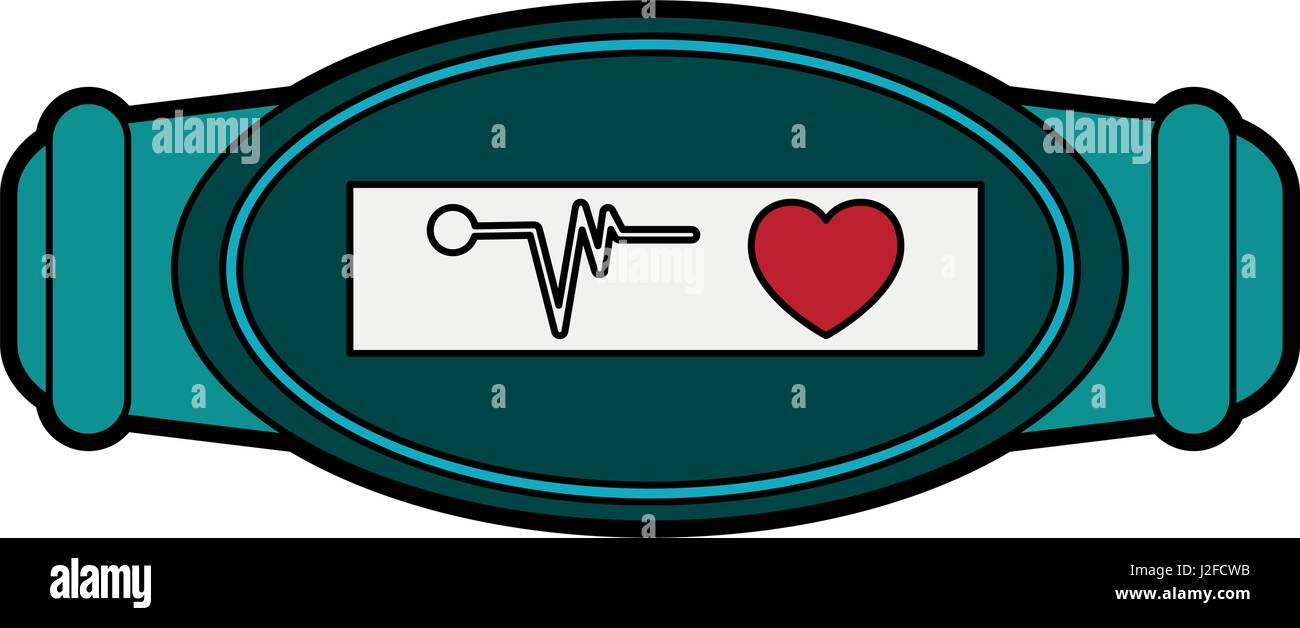 mobile heart rate wrist monitor icon image Stock Vector Image & Art - Alamy