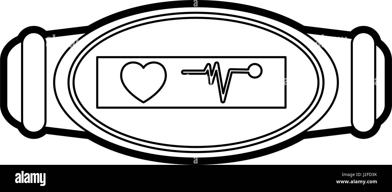 mobile heart rate wrist monitor icon image Stock Vector Image & Art - Alamy