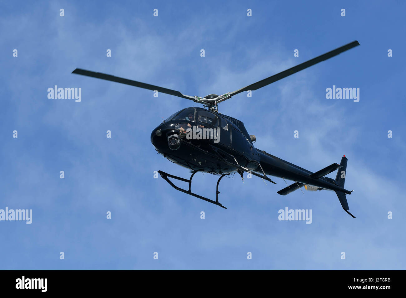 San Diego, USA - April 16, 2017: Control helicopter on display during the Red Bull Air Race World Championship. Stock Photo