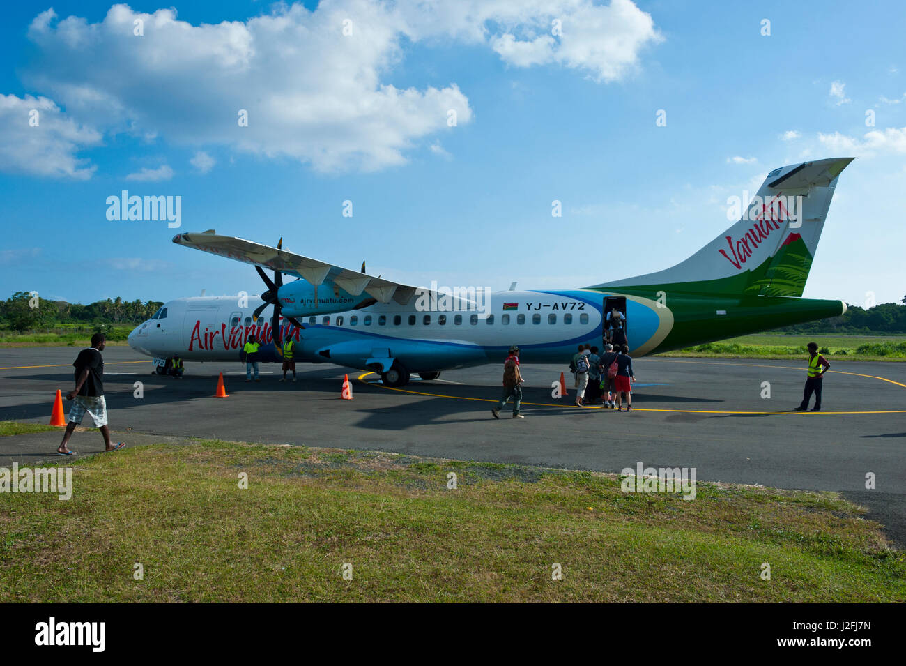Airplane of Air Vanuatu, Island of Tanna, Vanuatu, South Pacific Stock ...