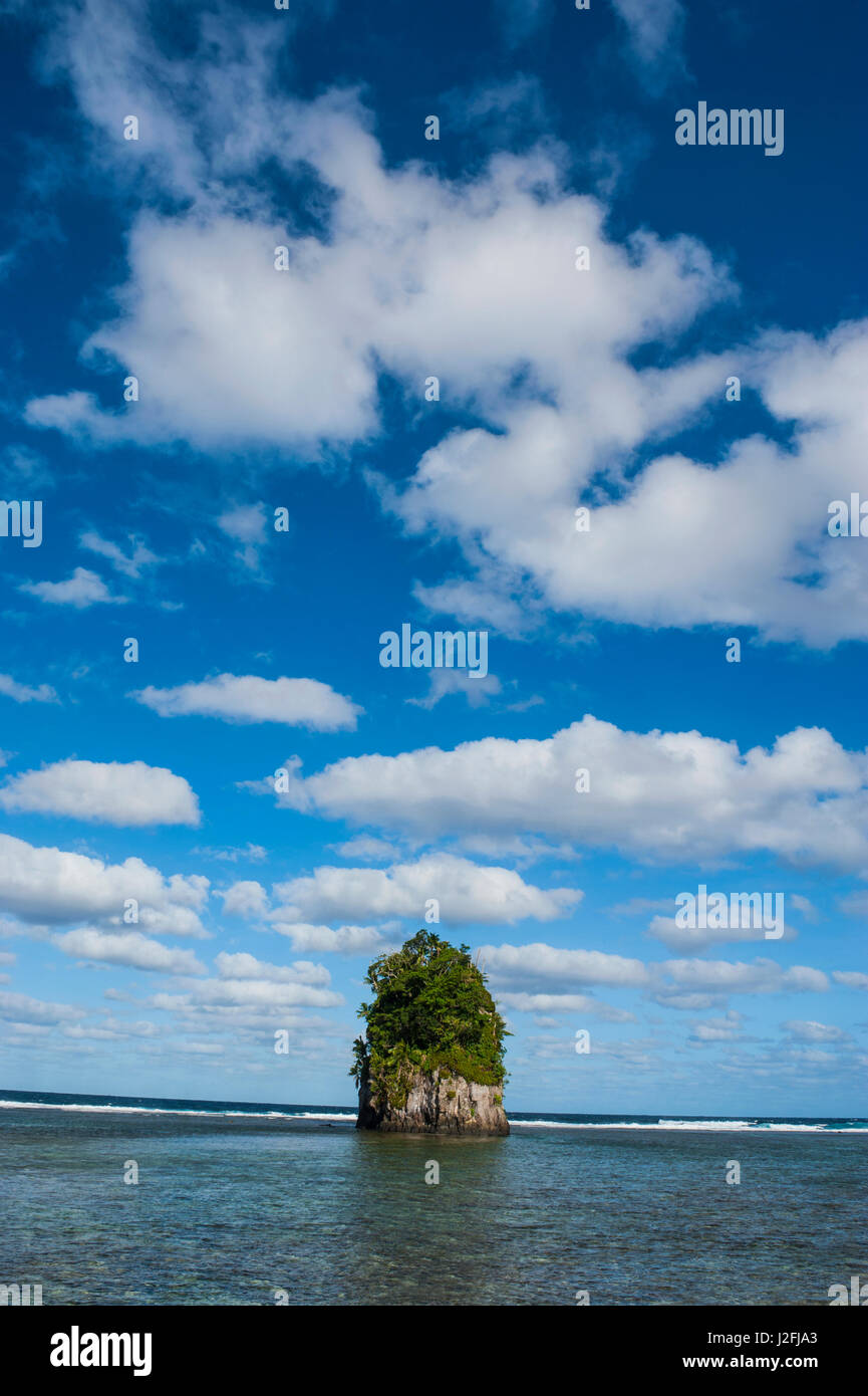 Single rock at coconut point in Tutuila Island, American Samoa, South ...