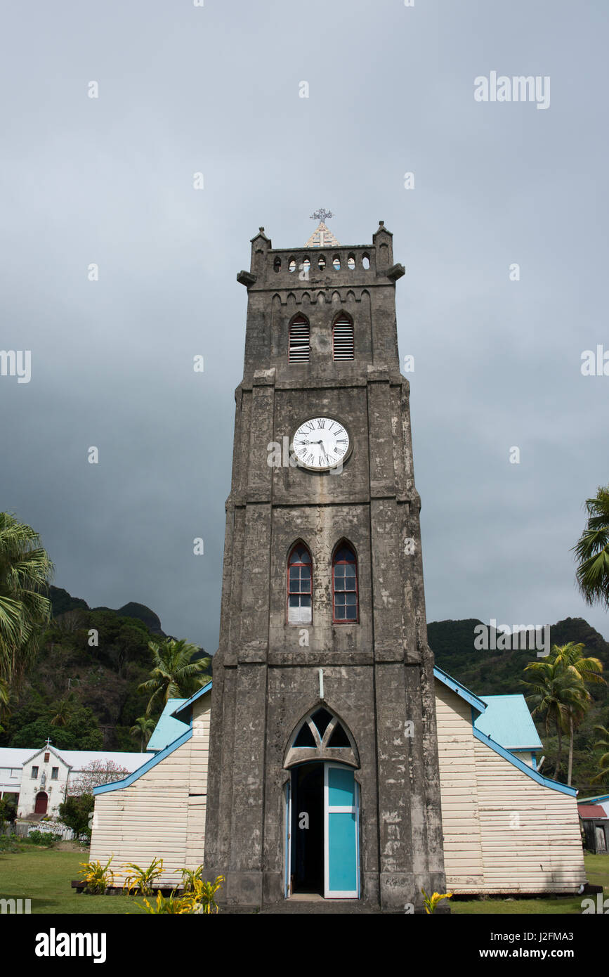 Fiji, Island of Ovalua, town of Levuka. First Colonial settlement and capital of Fiji in 1874. Considered to be the most intact Colonial town remaining in Fiji. UNESCO World Heritage Site. Sacred Heart Parish Church. (Large format sizes available) Stock Photo