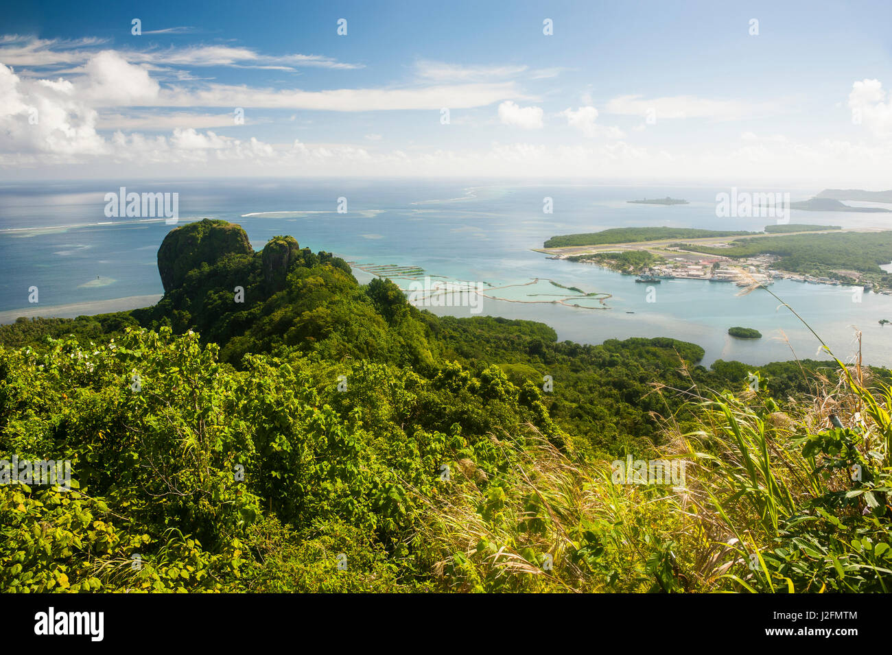 Sokehs Overlook over Pohnpei and Sokehs Rock, Micronesia, Central Pacific ...