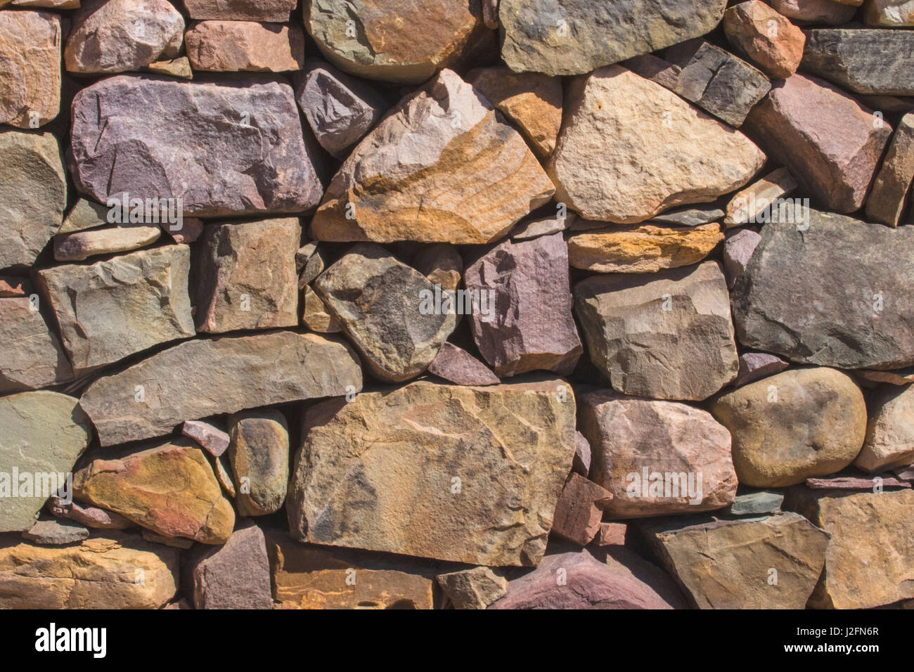 Detail of a stone wall amidst the ruins of an ancient fortress in Humahuaca, Argentina Stock Photo