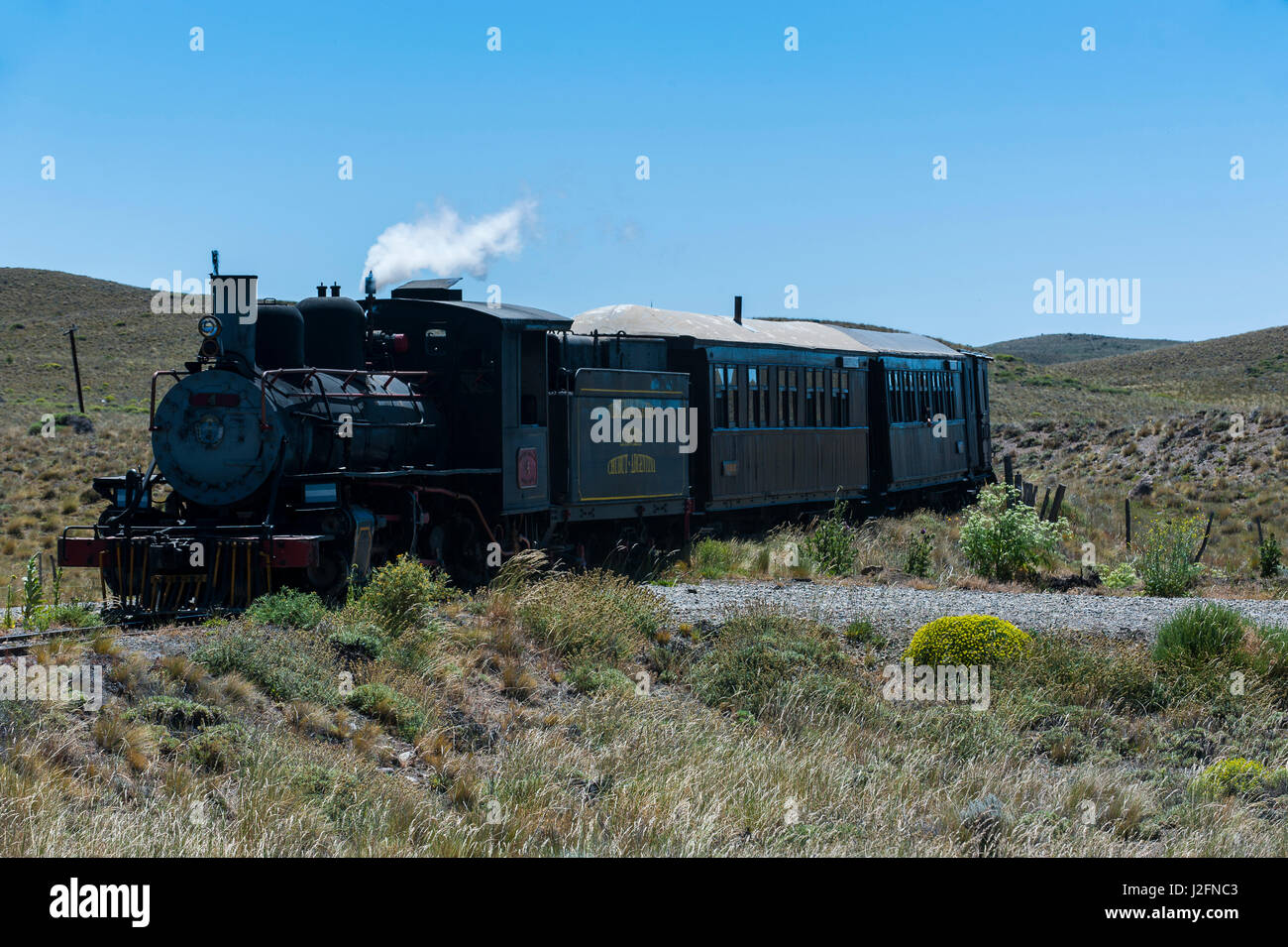 La Trochita the Old Patagonian Express between Esquel and El Maiten in Chubut Province, Argentina, South America Stock Photo