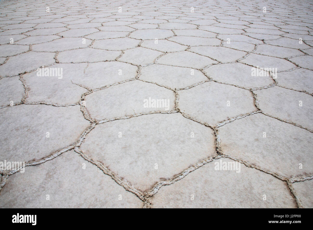 Located at 12,000 feet of elevation, these are the largest salt flats in the world, located in Uyuni, Bolivia Stock Photo