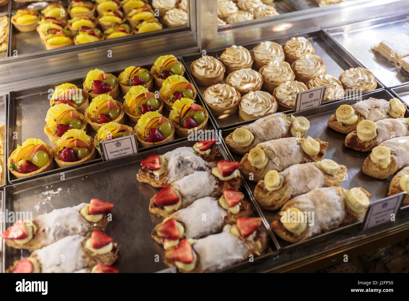 South America, Brazil, Rio de Janeiro. Close-up of specialty pastries ...