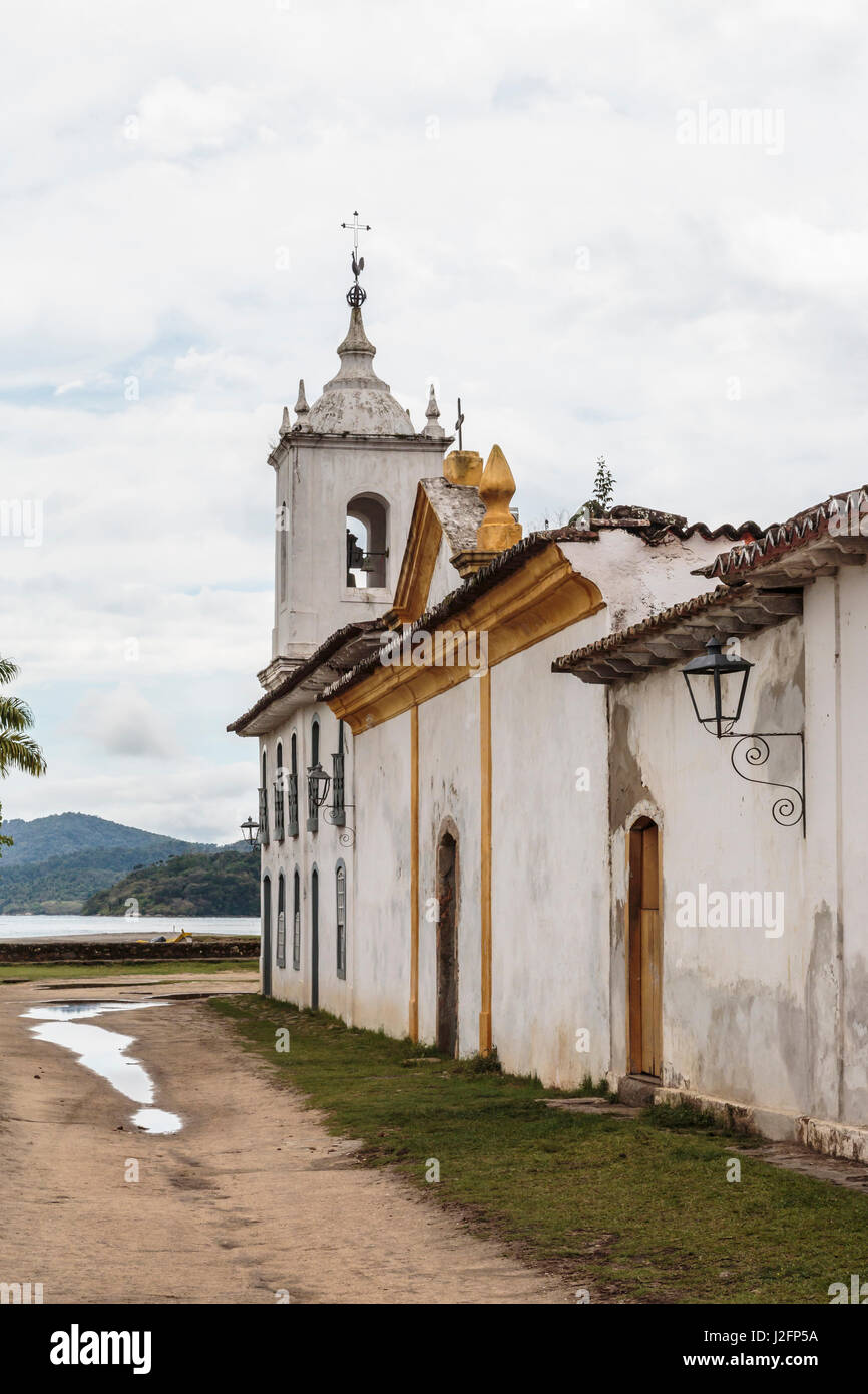 South America, Brazil, Paraty. Colonial-era church. Stock Photo