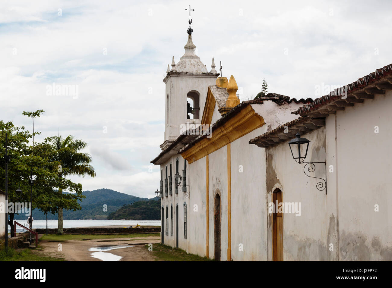 South America, Brazil, Paraty. Colonial-era church. Stock Photo