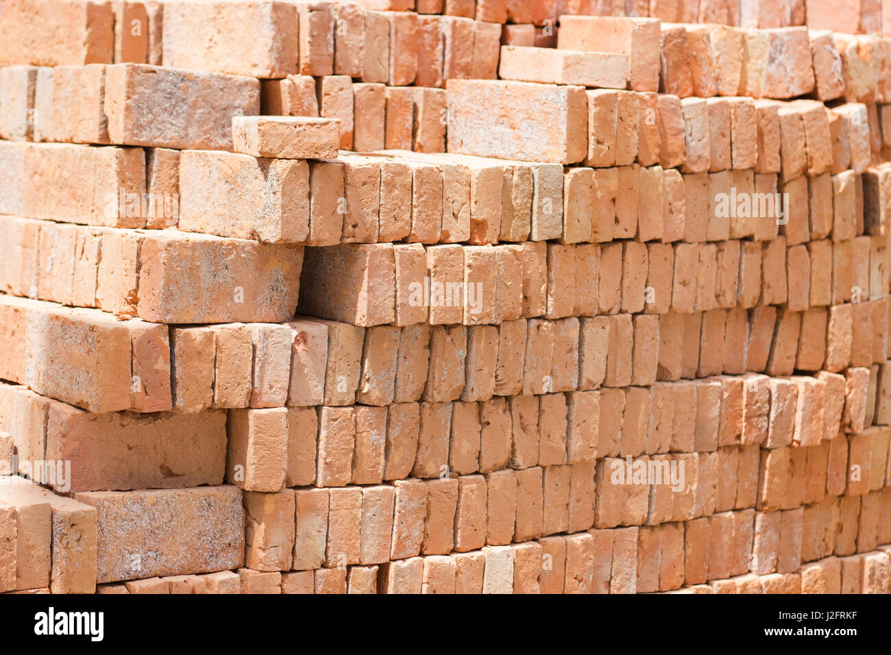 red brick roll for construction industry Stock Photo