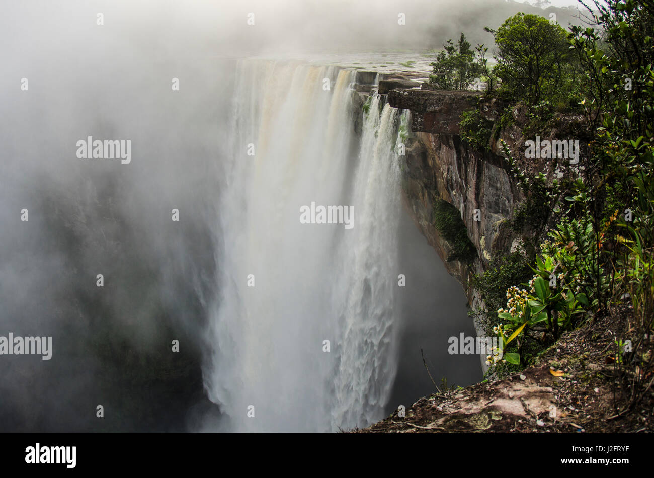 Kaieteur Falls, Guyana. The world's widest single drop waterfall, located on the Potaro River in