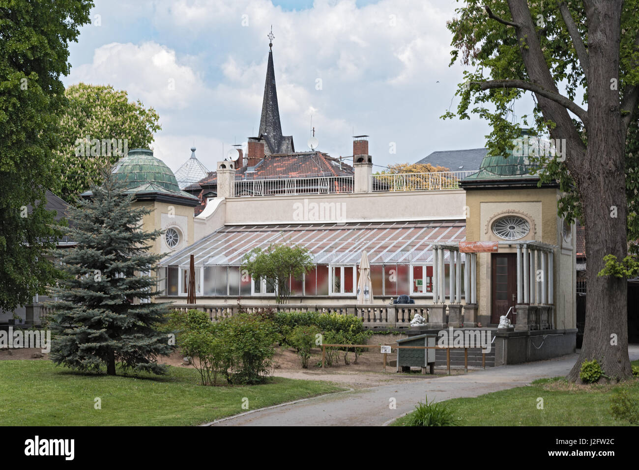 View of the orangerie of Villa Meister in Frankfurt-Sindlingen Stock Photo