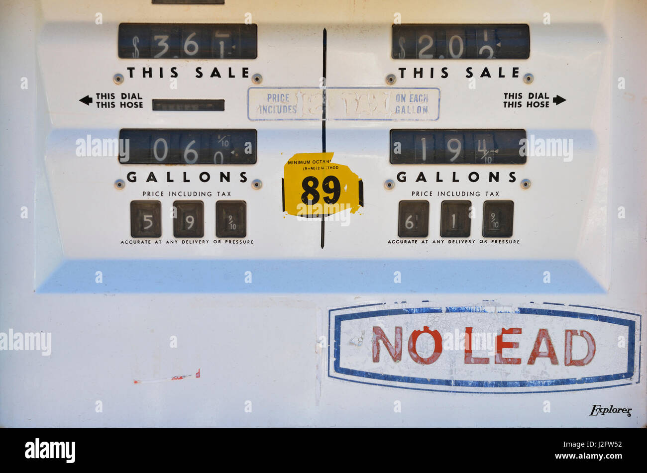 USA, Arizona, Jerome, Gold King Mine. Old gas pump detail, Gold King Mine (Large format sizes available) Stock Photo