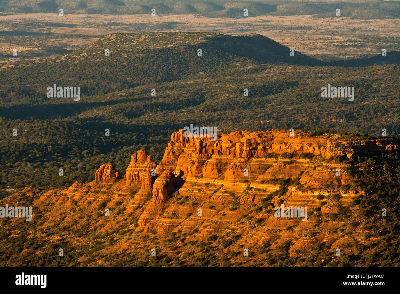 Aerial View, Cockscomb, Red Rock Country, Sedona, Coconino National ...