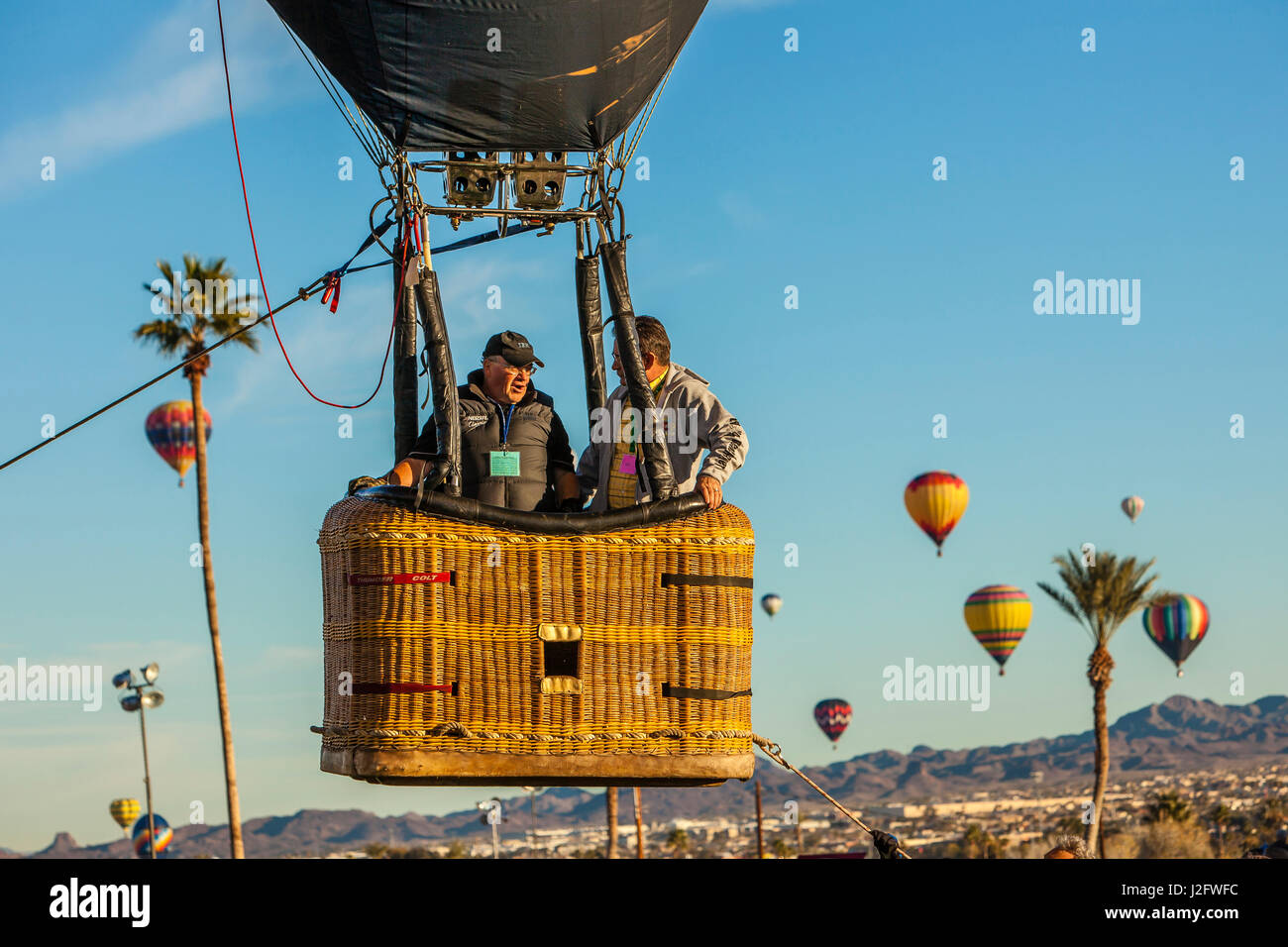 Lake Havasu Balloon Festival. Tethered Flight Stock Photo Alamy