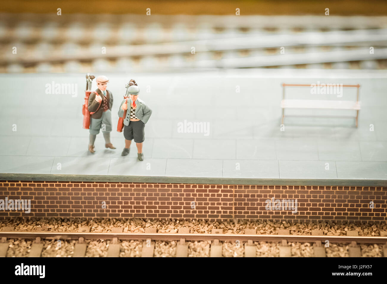 miniature figures for train sets