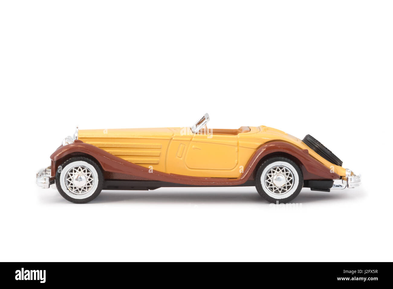 old miniature model sports car on white Stock Photo Alamy