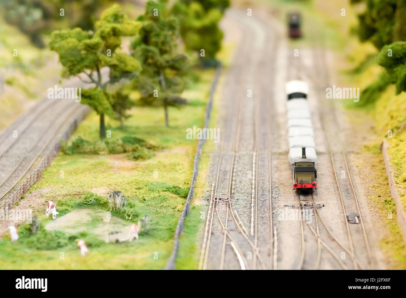 miniature train set