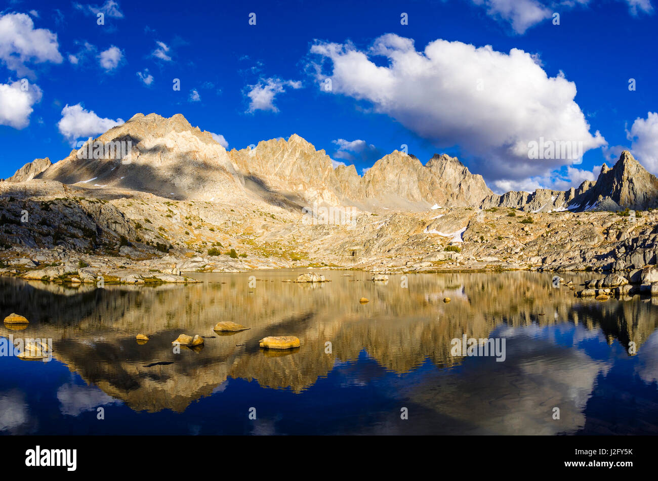 Alpine tarn under the Palisades in Dusy Basin, Kings Canyon National Park, Usa Stock Photo