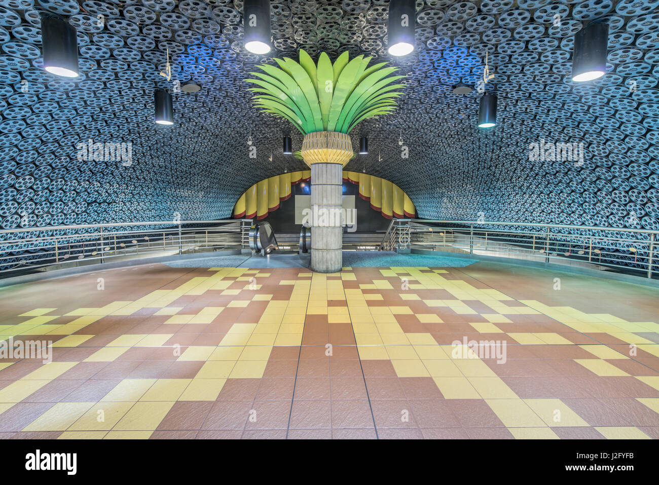 USA, California, Los Angeles, Hollywood, Vine Metro Station (Large