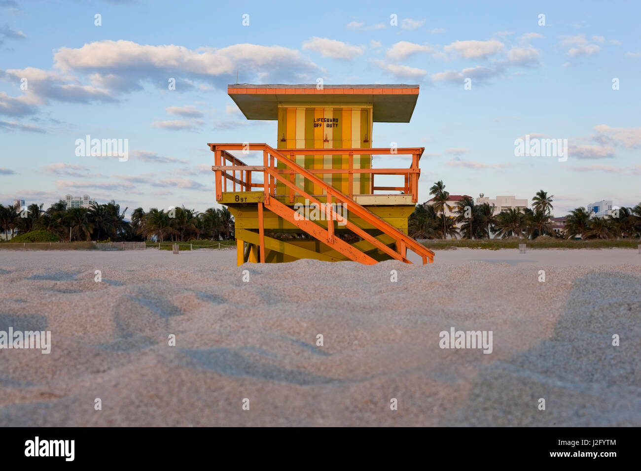 Lifeguard hut, South Beach, Miami, Florida, USA Stock Photo