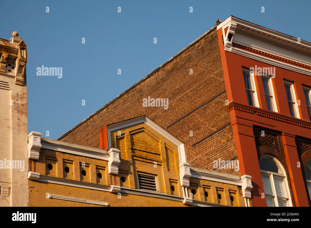 USA, Savannah, Buildings in the Historic District Stock Photo