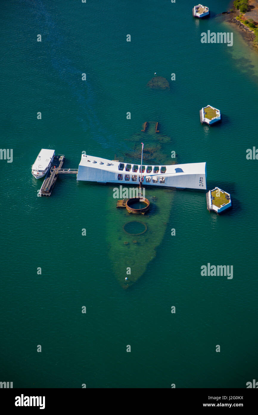 Uss arizona memorial aerial hi-res stock photography and images - Alamy