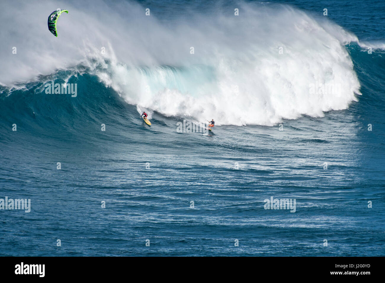Hawaii, Maui. Niccolo Porcella Windsurfing Monster Waves 