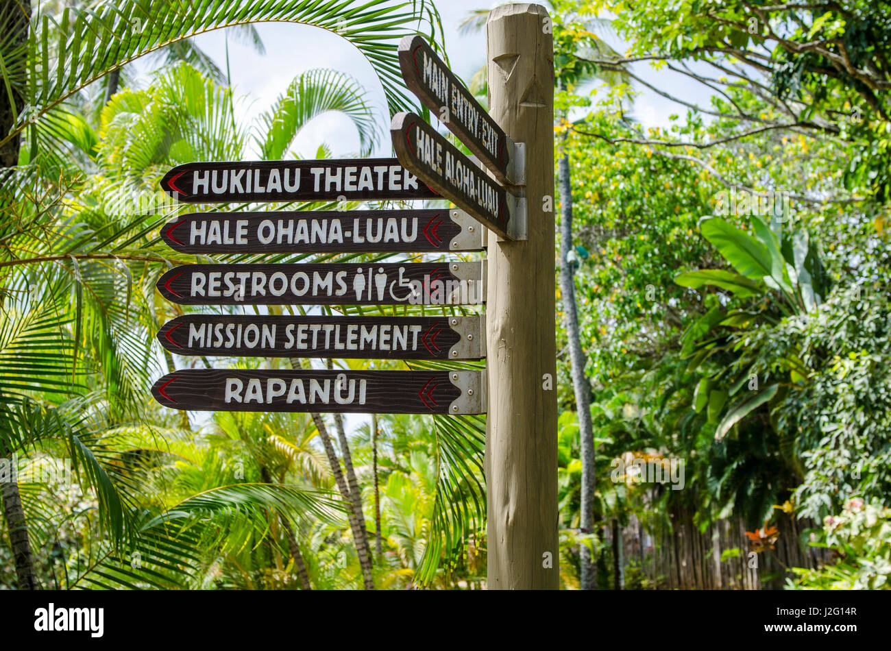 Polynesian Cultural Center, Laie, Oahu, Hawaii Stock Photo Alamy