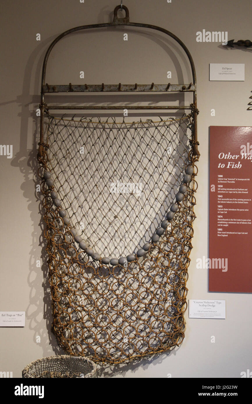 Scallop dredge exhibited at the Atwood House Museum, Chatham, Cape Cod