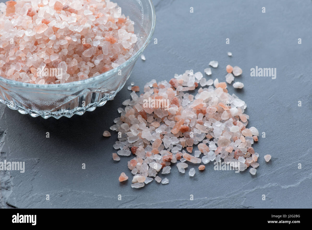 Himalayan salt on the blackboard Stock Photo - Alamy