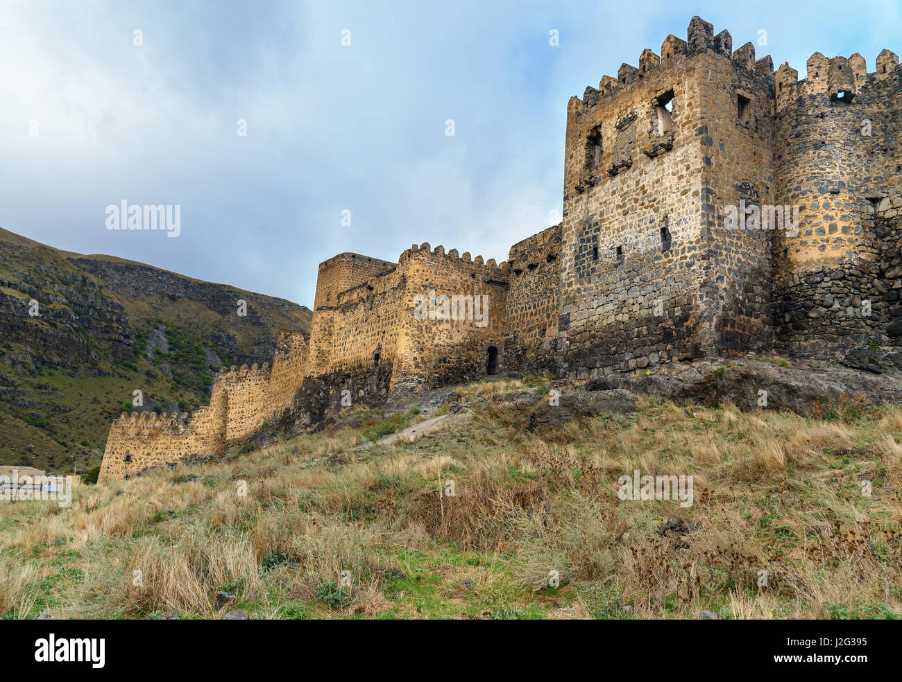 Khertvisi fortress on mountain. It is one of the oldest fortresses in ...