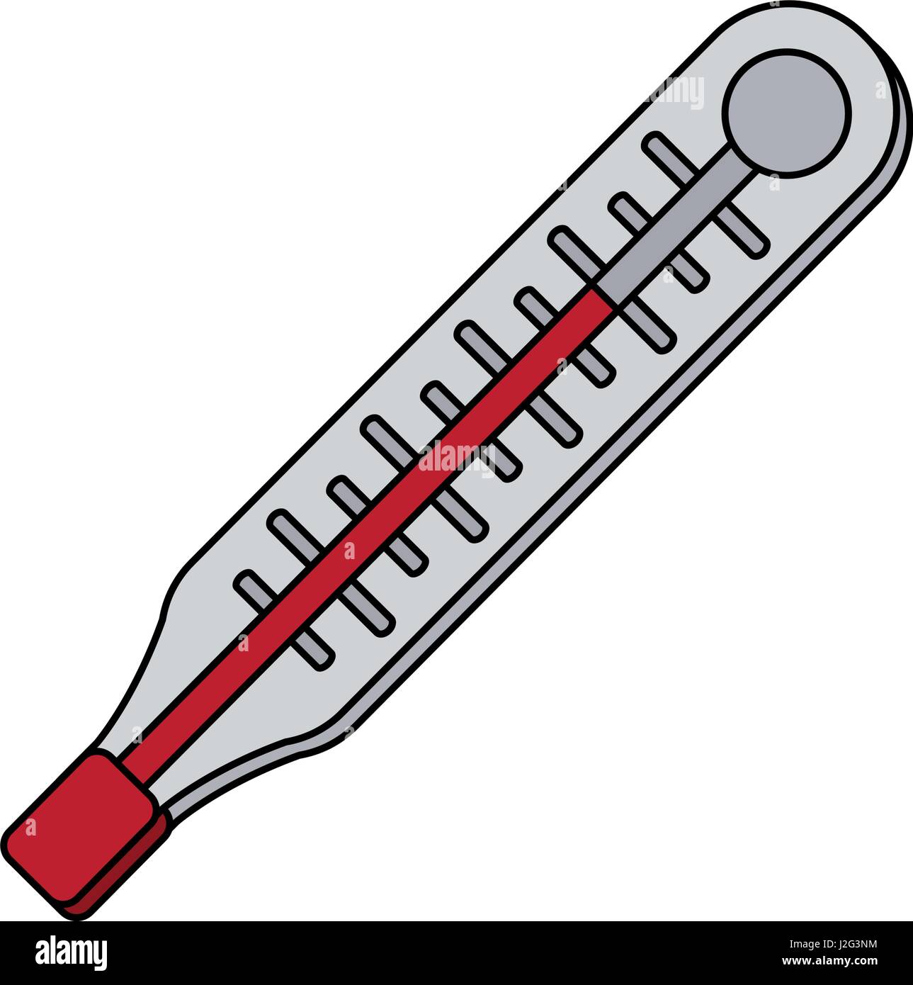 color graphic thermometer with temperature scale in colors Stock Vector