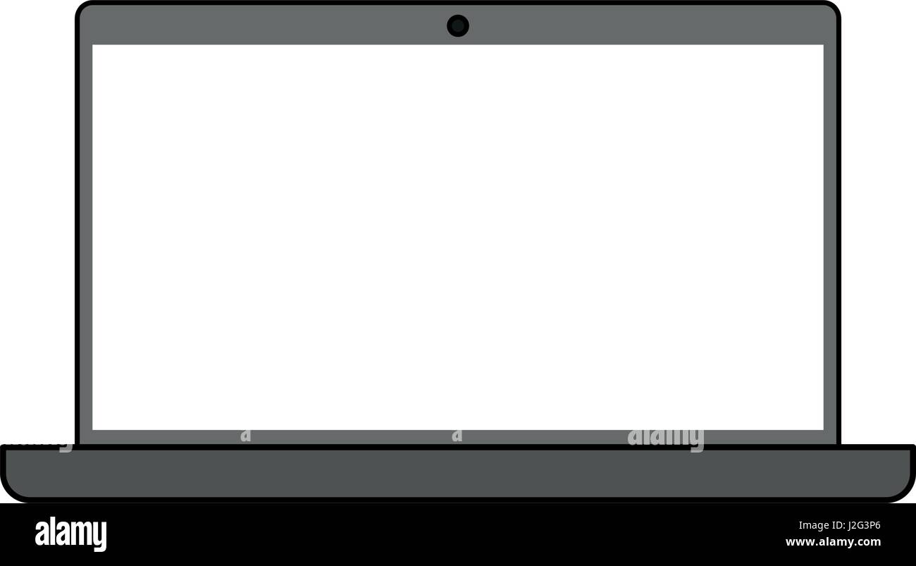 gray color graphic laptop computer tech device Stock Vector Image & Art ...