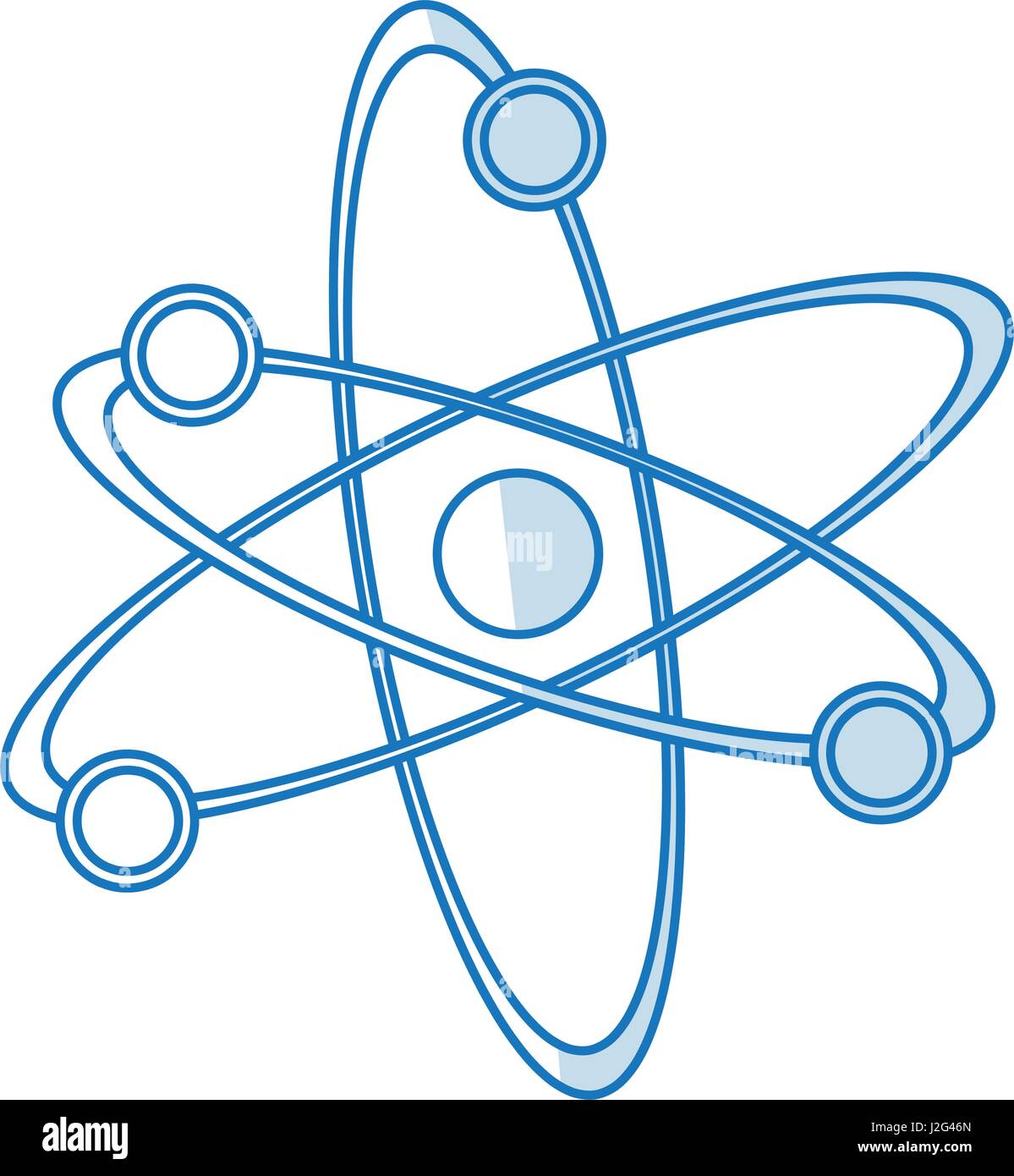 blue silhouette shading atom structure icon Stock Vector Image & Art ...