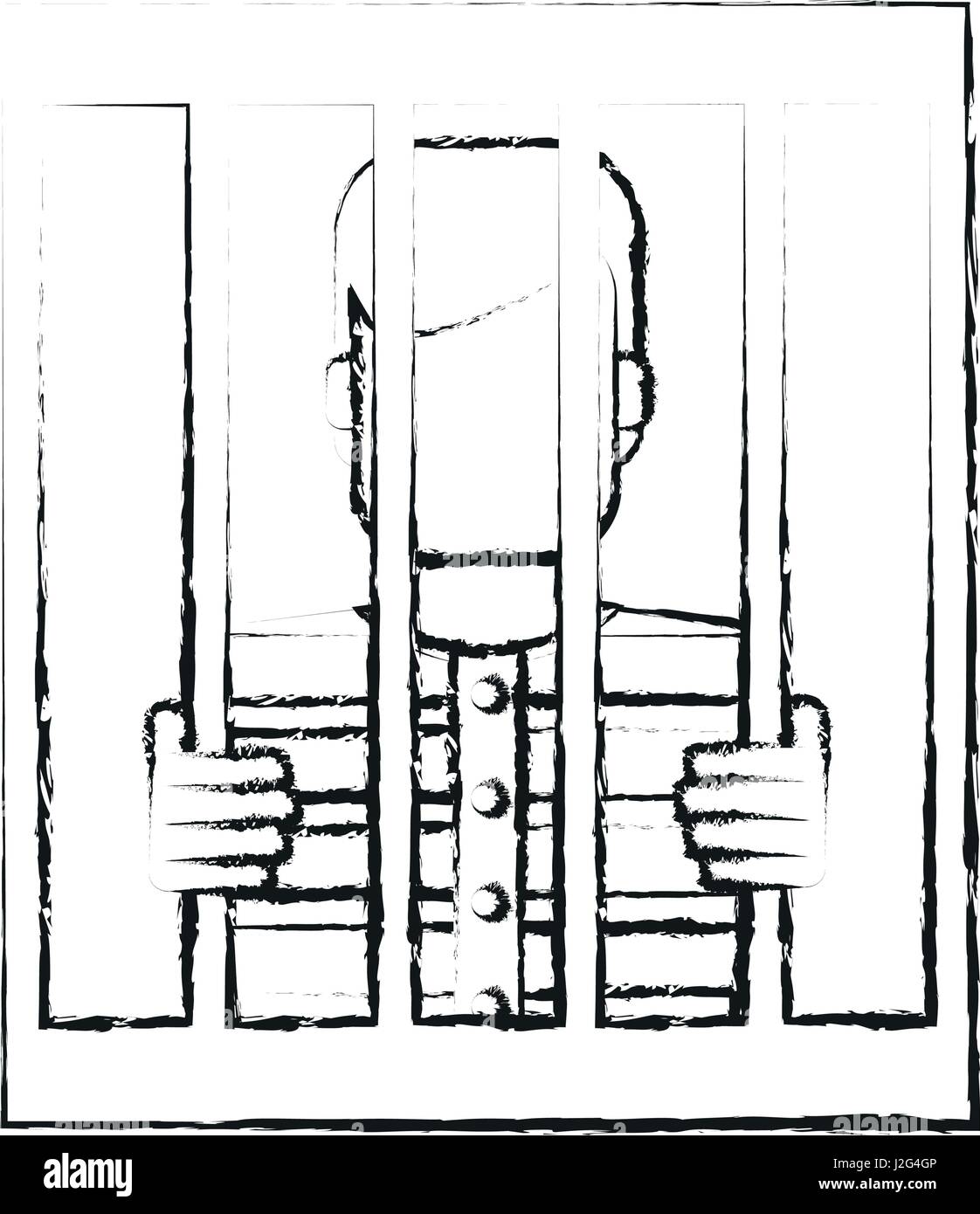 Behind Bars Drawing