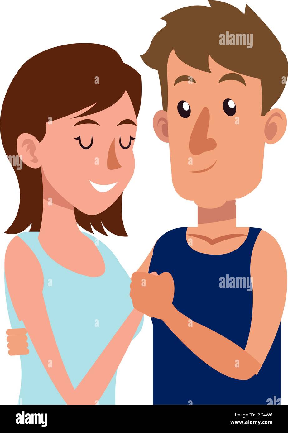 embracing couple relationship together image Stock Vector Image & Art ...