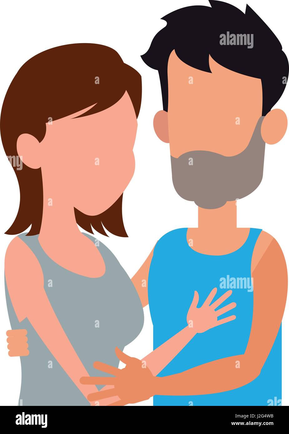 embracing couple relationship together image Stock Vector Image & Art ...