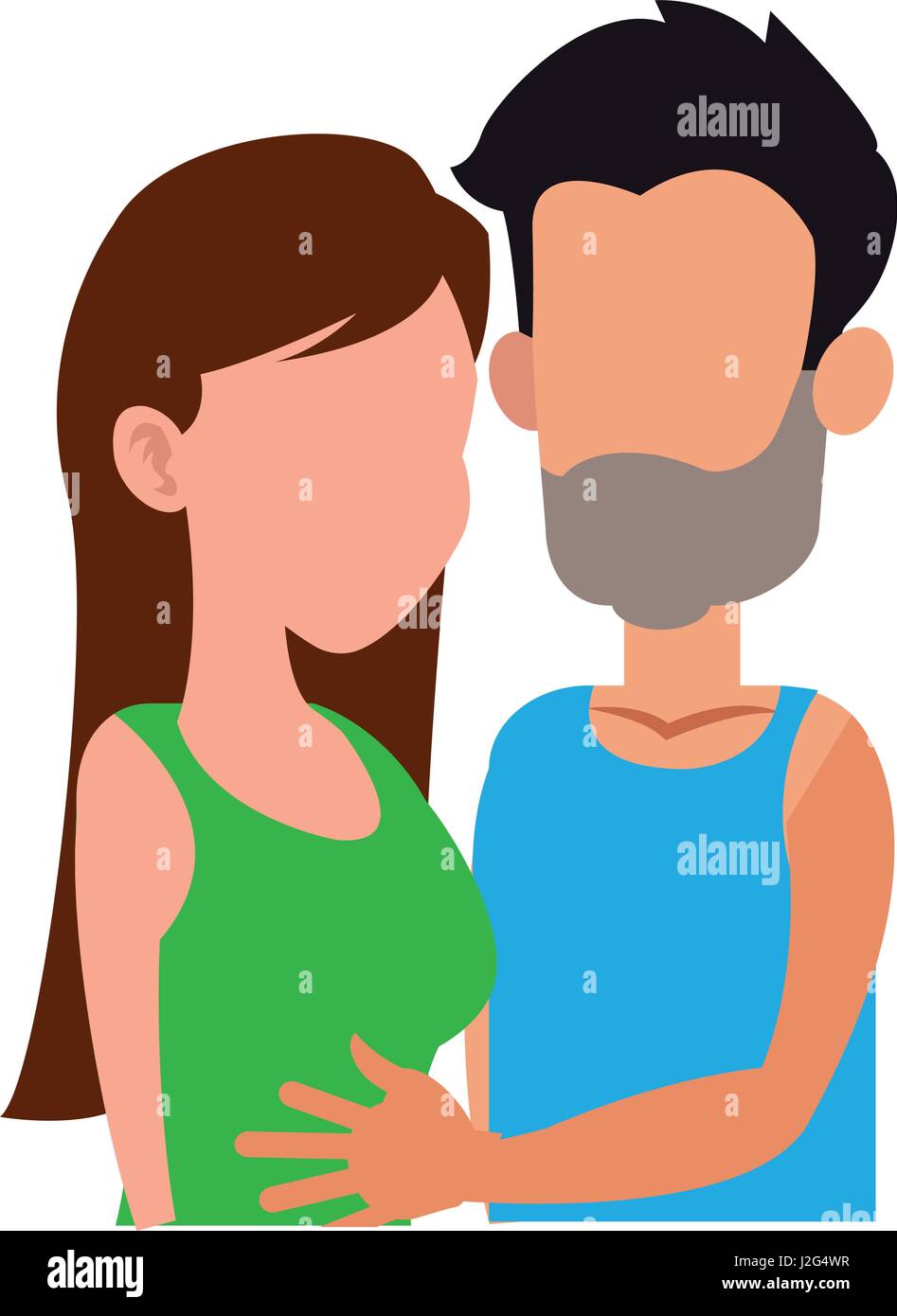embracing couple relationship together image Stock Vector Image & Art ...