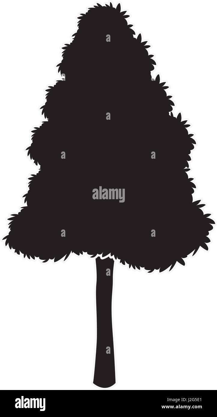 black tree silhouette nature plant Stock Vector Image & Art - Alamy