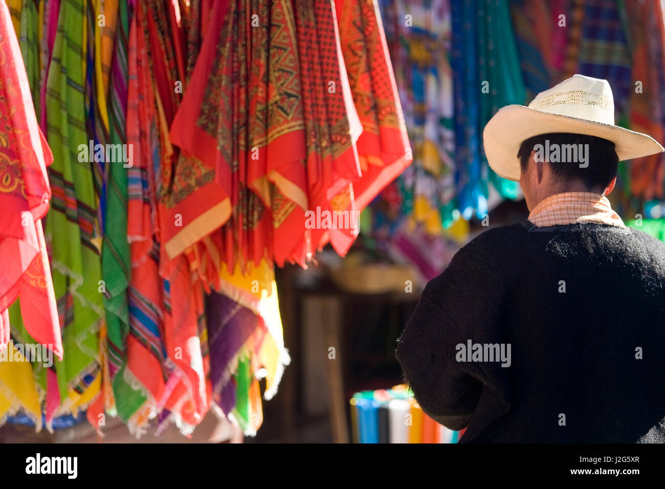 Man at market. Chipas, Mexico Stock Photo
