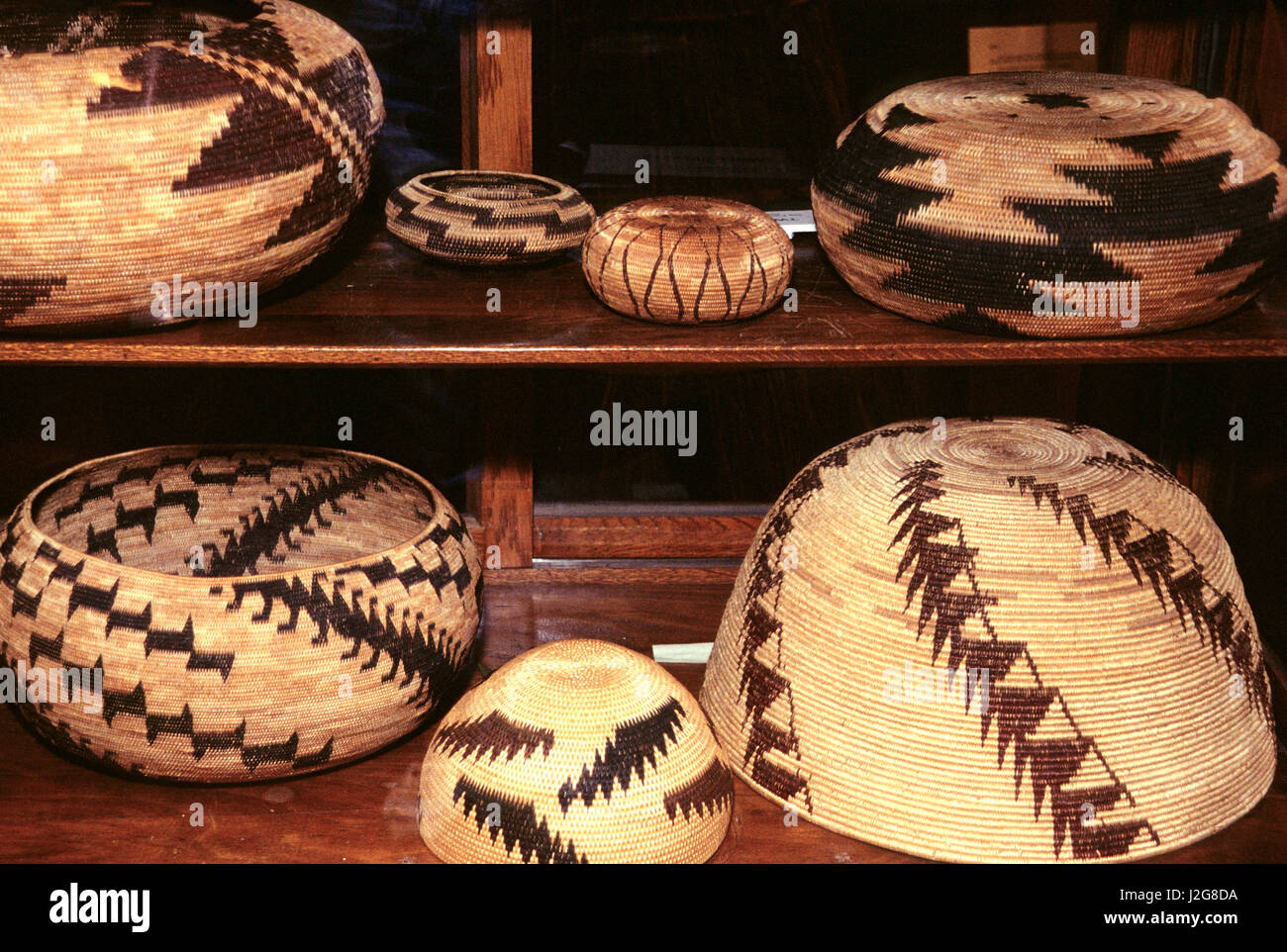 Lake County Pomo Museum showcases a collection of Pomo Indian baskets