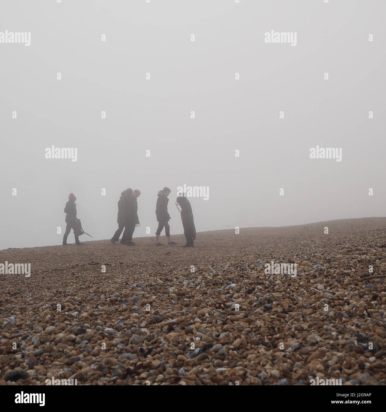 Fog on the beach Stock Photo Alamy