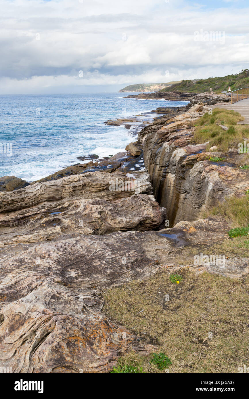 New South Wales coastline near Freshwater Bay, Sydney, Australia Stock Photo