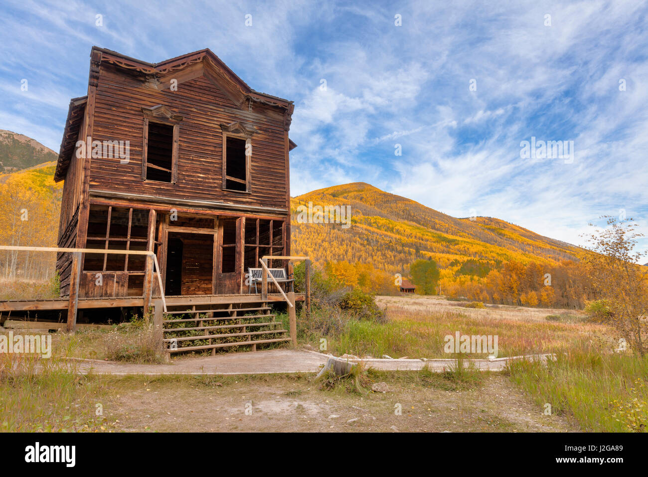 Ghost town of Ashcroft in autumn near Aspen, Colorado, USA (Large