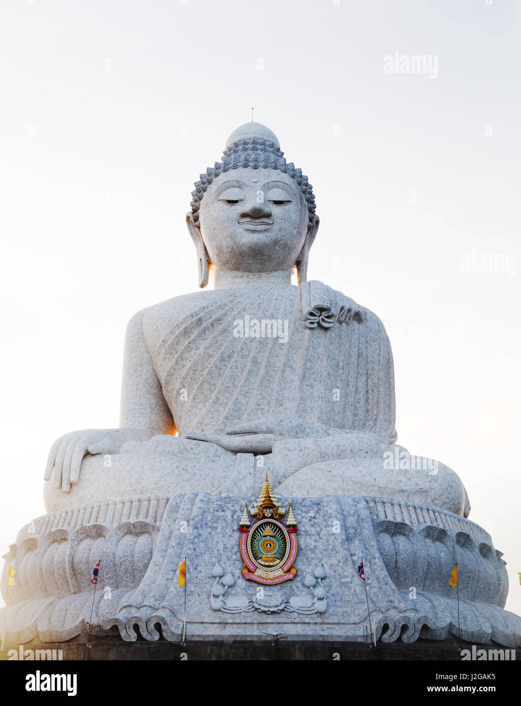 Big marble buddha statue on asian Phuket island, Thailand Stock Photo ...