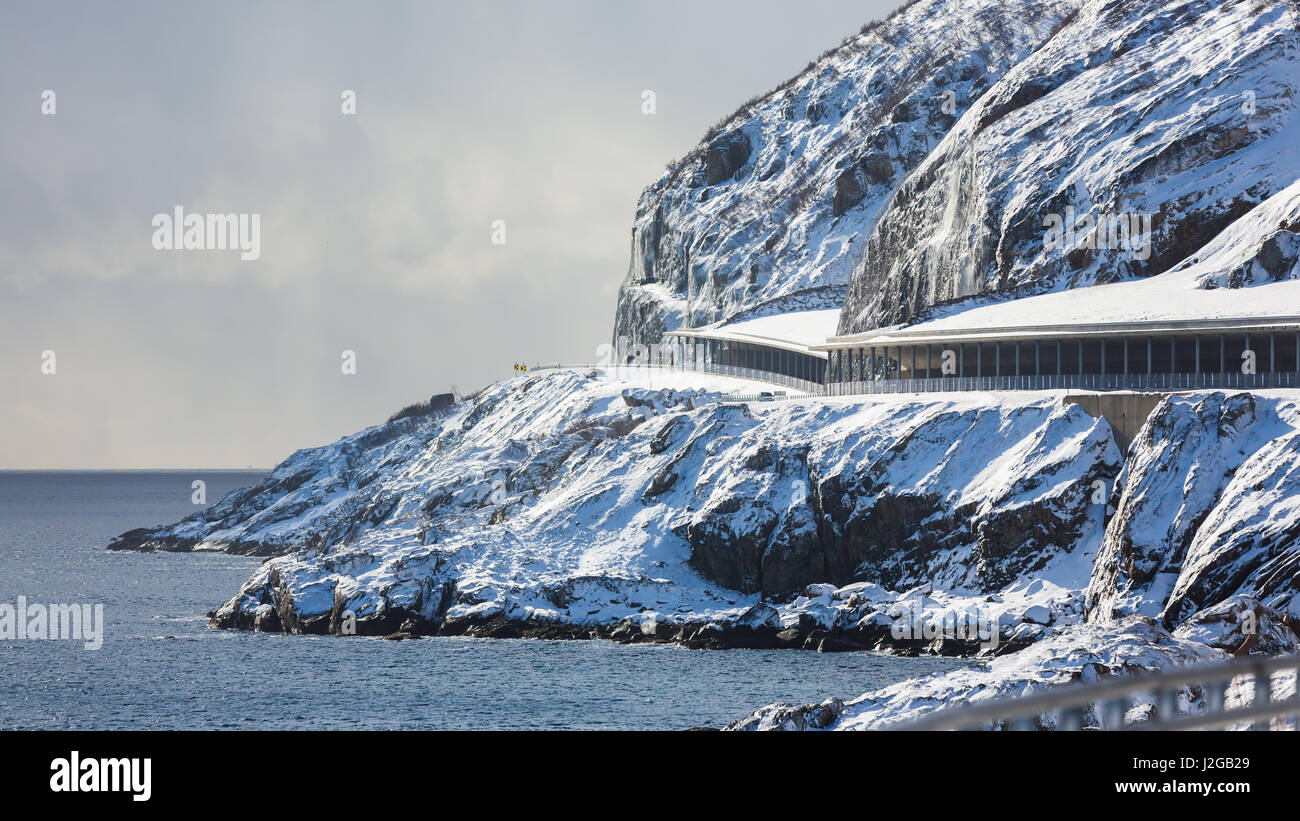 The tunnel through the mountain in the Lofoten Islands Stock Photo Alamy
